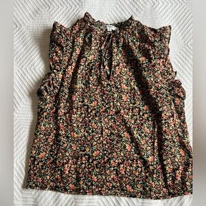 BB Dakota by Steve Madden - Floral Ruffle sleeveless blouse with tie